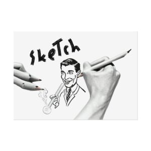 "Artistic Sketch" Rolled Posters