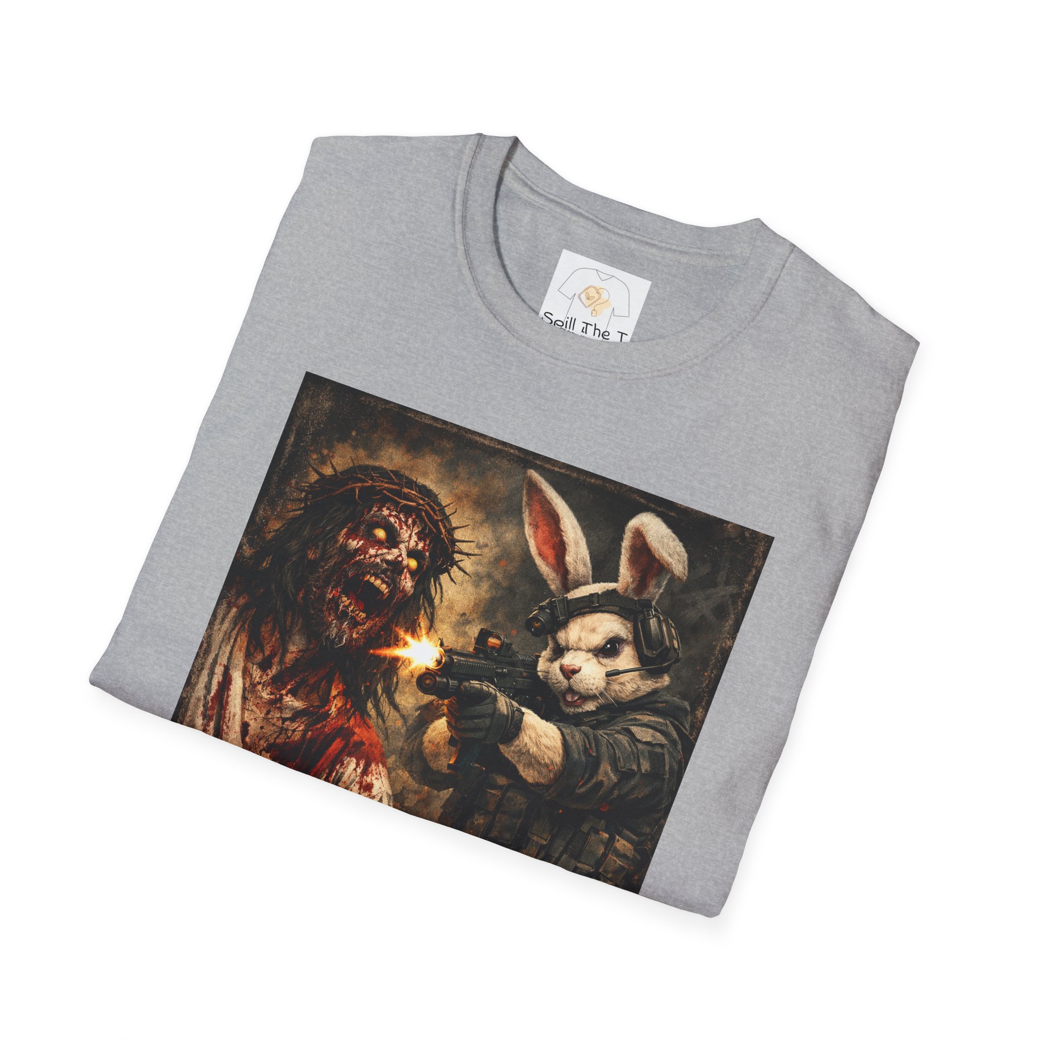Zombie Jesus Day T-Shirt — Dark Humor Easter Bunny Graphic Tee - Image 12