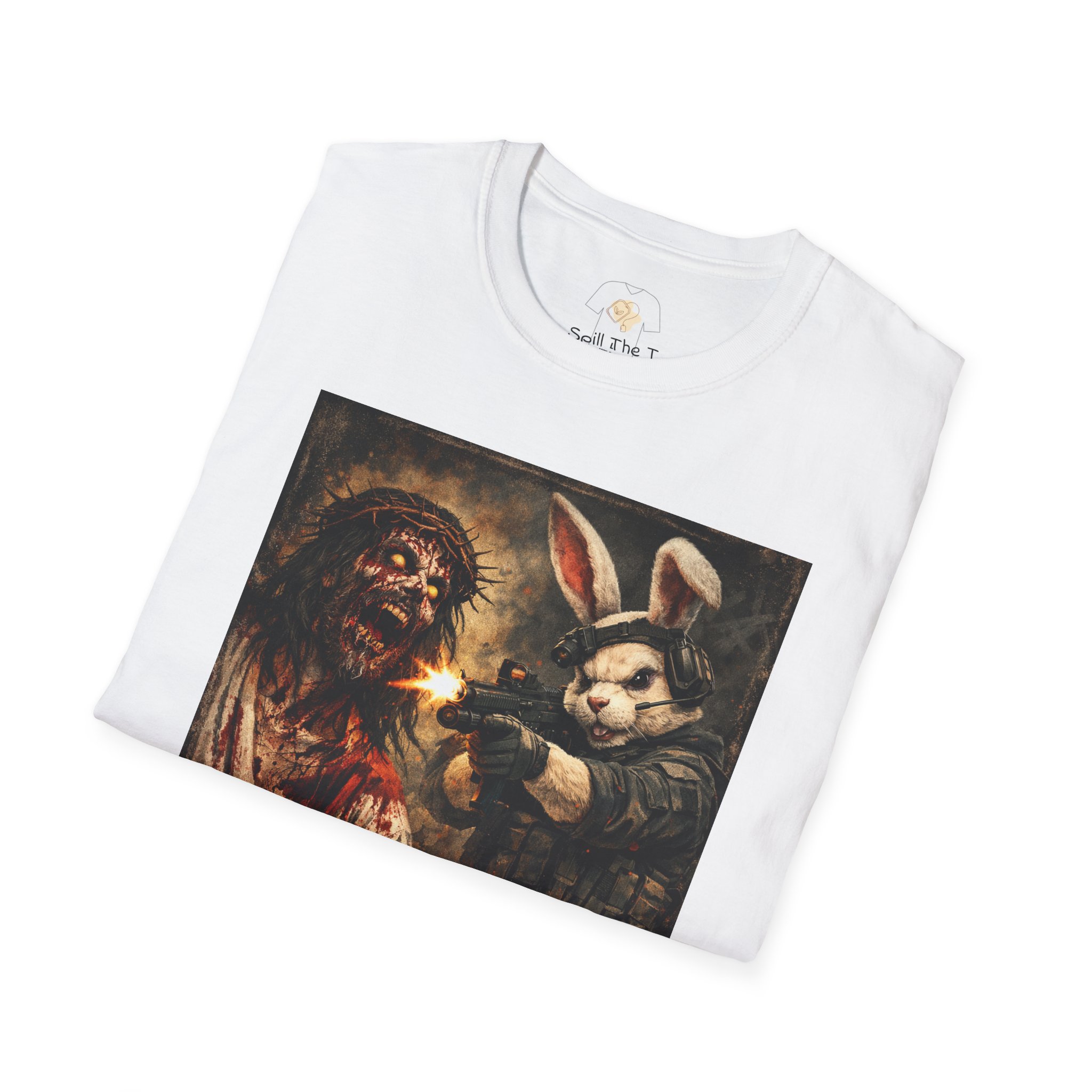 Zombie Jesus Day T-Shirt — Dark Humor Easter Bunny Graphic Tee - Image 4