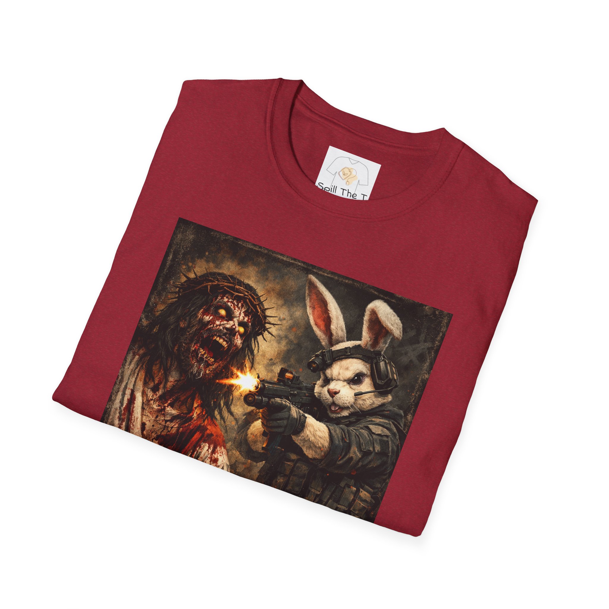 Zombie Jesus Day T-Shirt — Dark Humor Easter Bunny Graphic Tee - Image 20