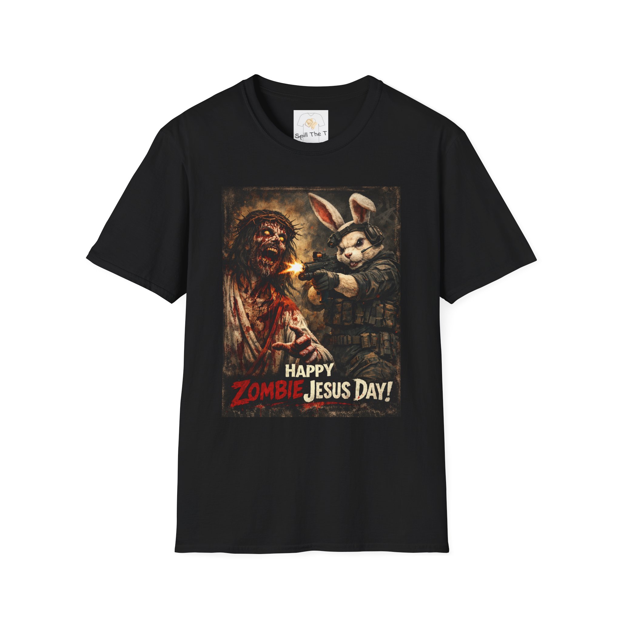 Zombie Jesus Day T-Shirt — Dark Humor Easter Bunny Graphic Tee - Image 5