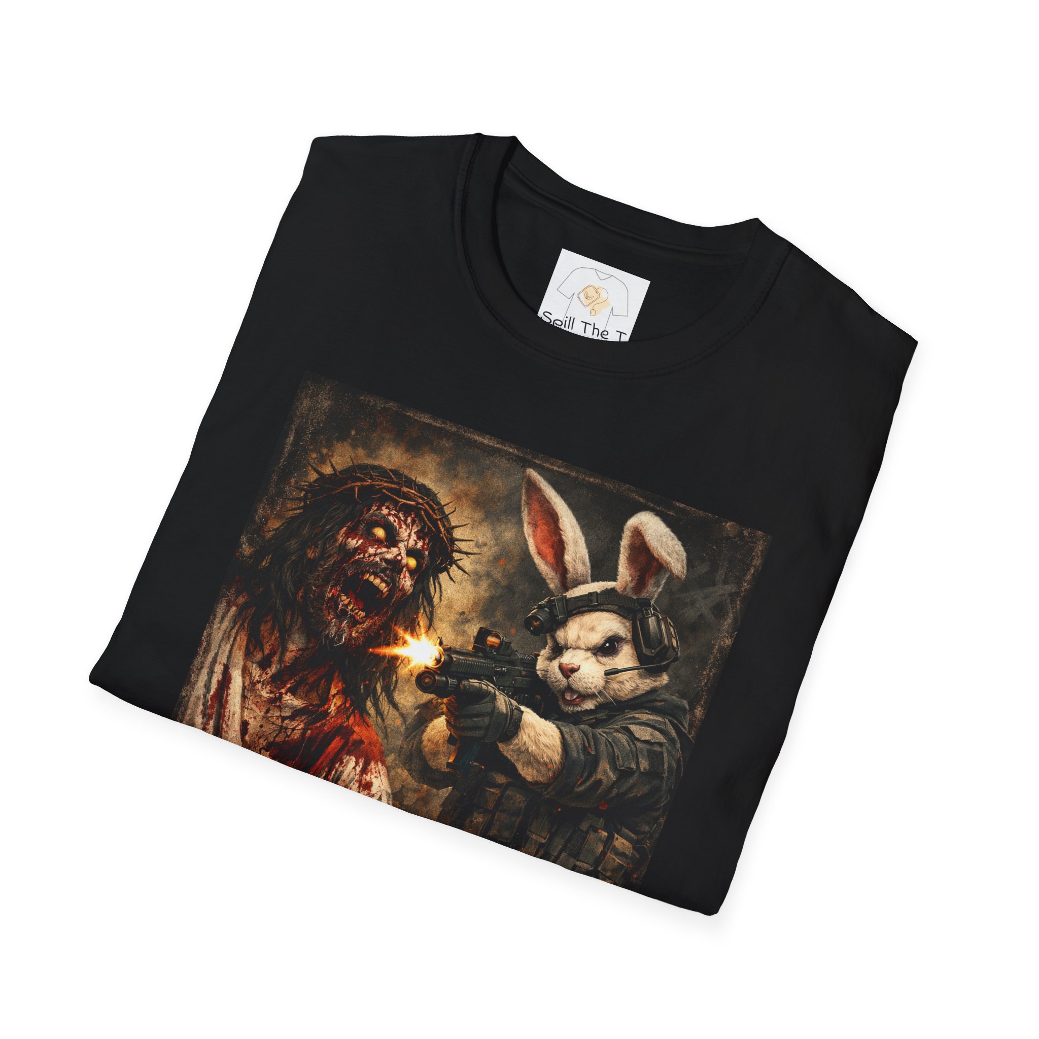 Zombie Jesus Day T-Shirt — Dark Humor Easter Bunny Graphic Tee - Image 8